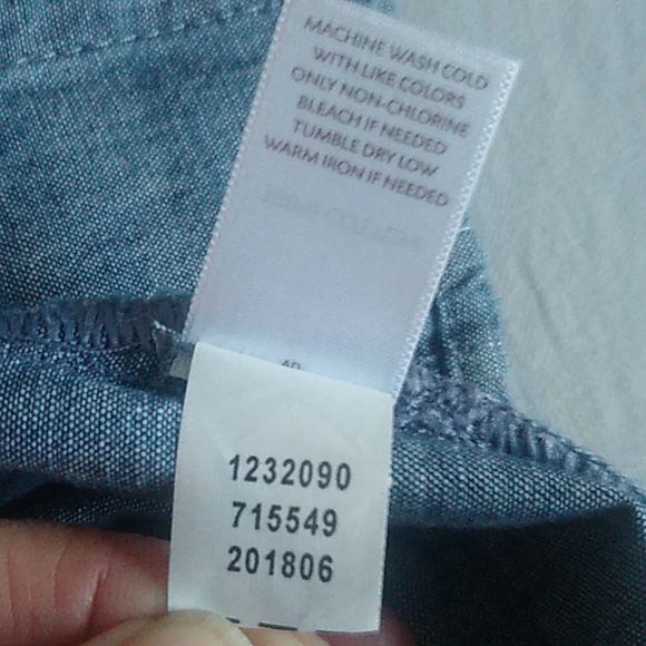 J. Jill Womens  Blue Chambray Shirt Dress Button down NWOT SIZE XL - Picture 11 of 14